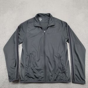 Nike Jacket Mens Small Gray Full Zip Long Sleeve Outdoors Swoosh Logo Casual